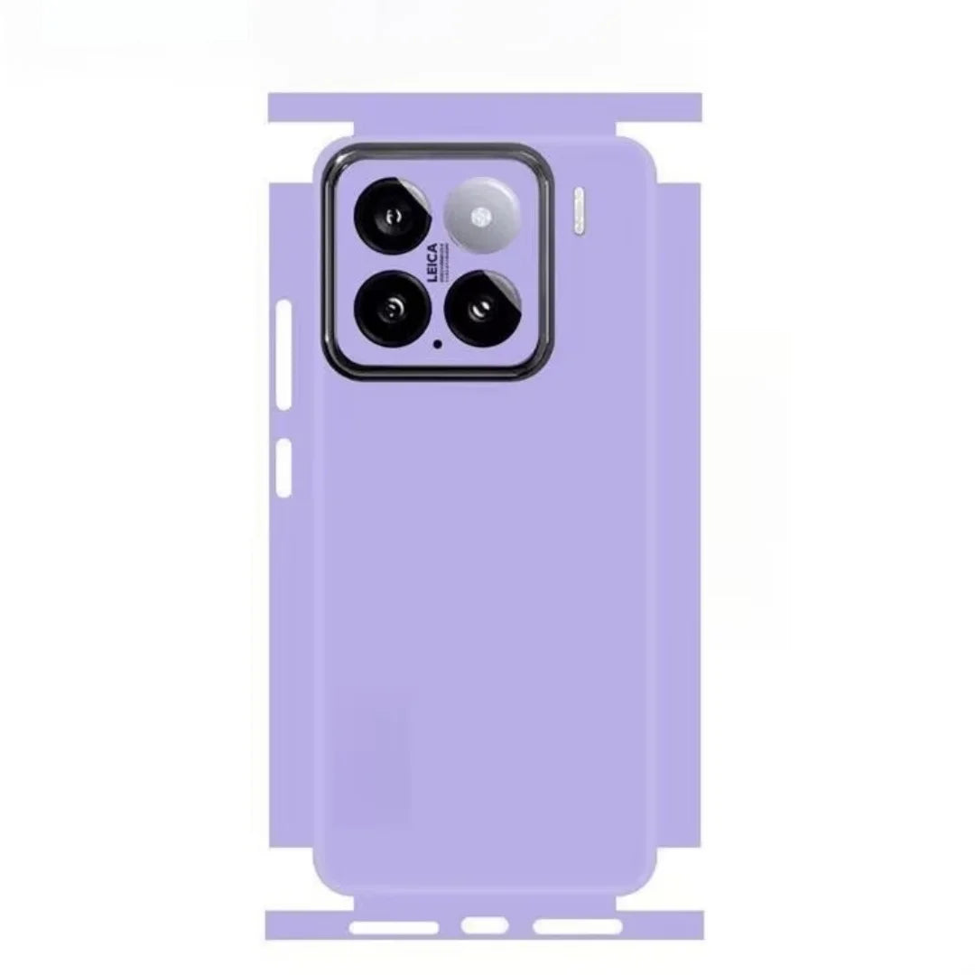 Plain Color Pattern Matte Film Skin Phone Back+Sides Sticker For XIAOMI 15 14 13 Ultra 14 Pro Redmi Note 13 12 Cartoon Wrap