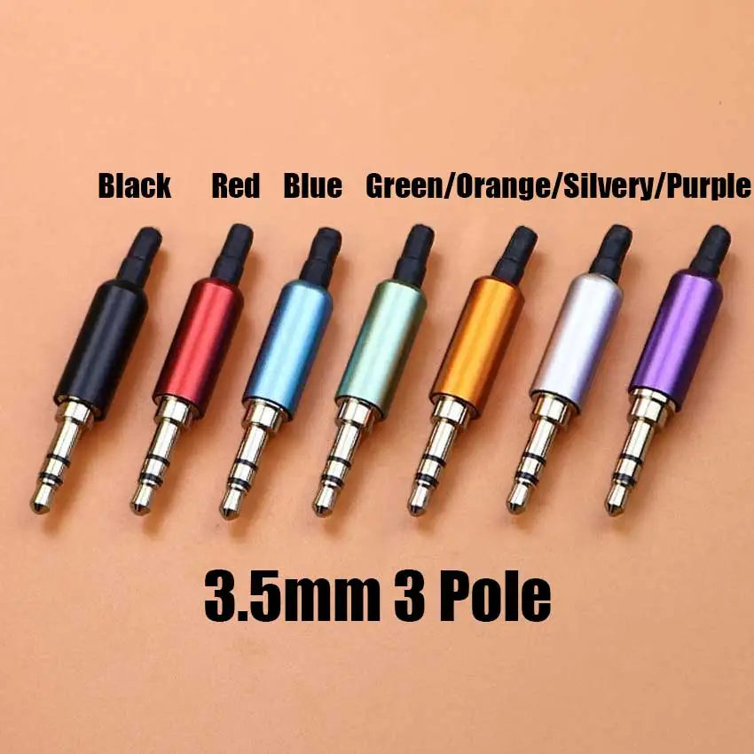 1pcs 3.5mm Mono Stereo Headphone Plug DIY 2 3 4 Pole Male Audio Adapter 3.5 Speaker Earphone Jack AUX Solder Wire Connector