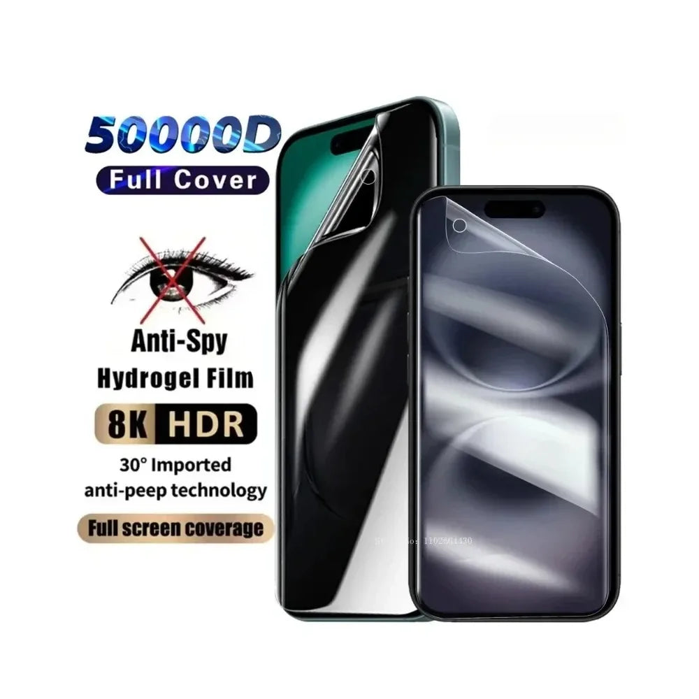 3PCS Privacy Hydrogel Film For iPhone 15 15 Plus 16 16e 17 18 Anti Spy Screen Protector For iPhone 15 Pro 16 Pro 17 Pro 18 Pro