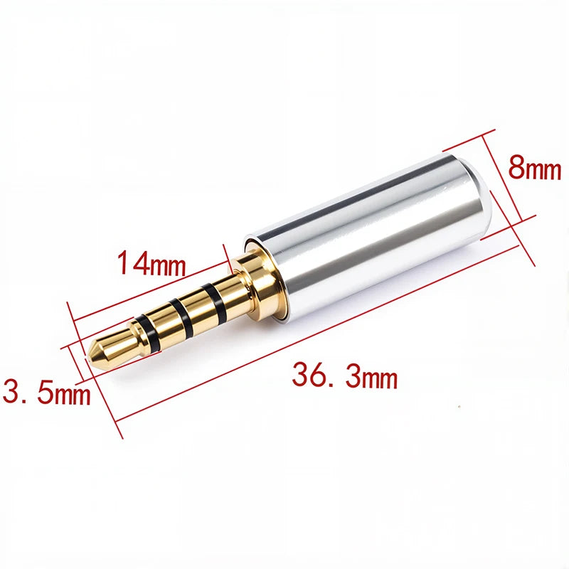 2/4/10pcs 3.5mm To 2.5mm Audio Adapter for Cable Stereo Headphone Headset Mic 2.5mm Male To 3.5mm Female Plug Connector