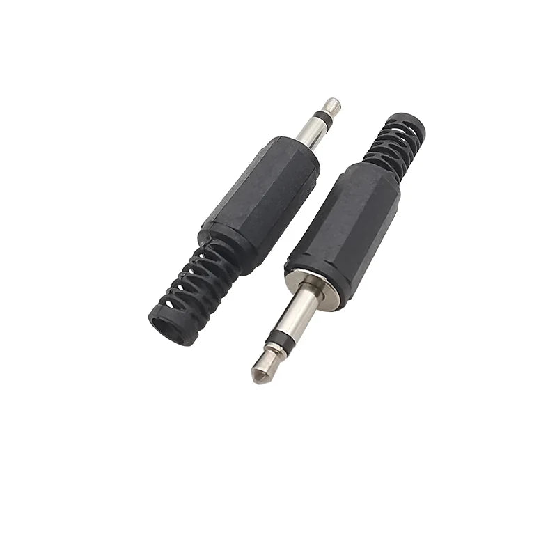 10Pcs 3.5mm Audio Mono Male Plug DIY Repair Headphones Audio Jack Connector Soldering Type 2 Pole Aux TS 3.5mm Audios Plugs