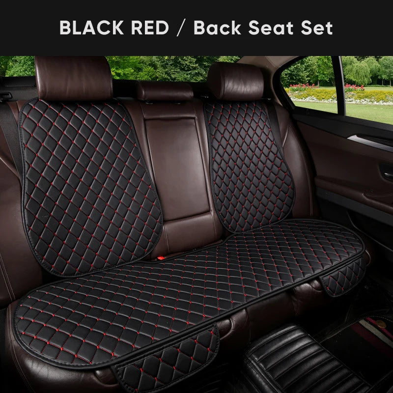 Karcle PU Leather Car Seat Covers Full Set Anti Slip Car Seat Cushion Rear Seat Protector Universal Waterproof Car Seat Pad