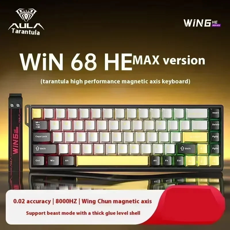 Aula Win60 Win68 He Magnetic Switch Keyboards 8k Rgb Hot-Swap Wired Mechanical Gaming Keyboard Customize Esports PC Gifts