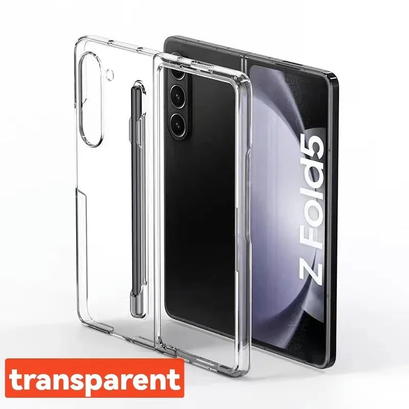 With Pen Slot Skin Feel Phone Case for Samsung Z Fold 8 Ultra 7 6 5 4 3 Hard PC Shockproof Protection Cover for Galaxy Fold8Wide