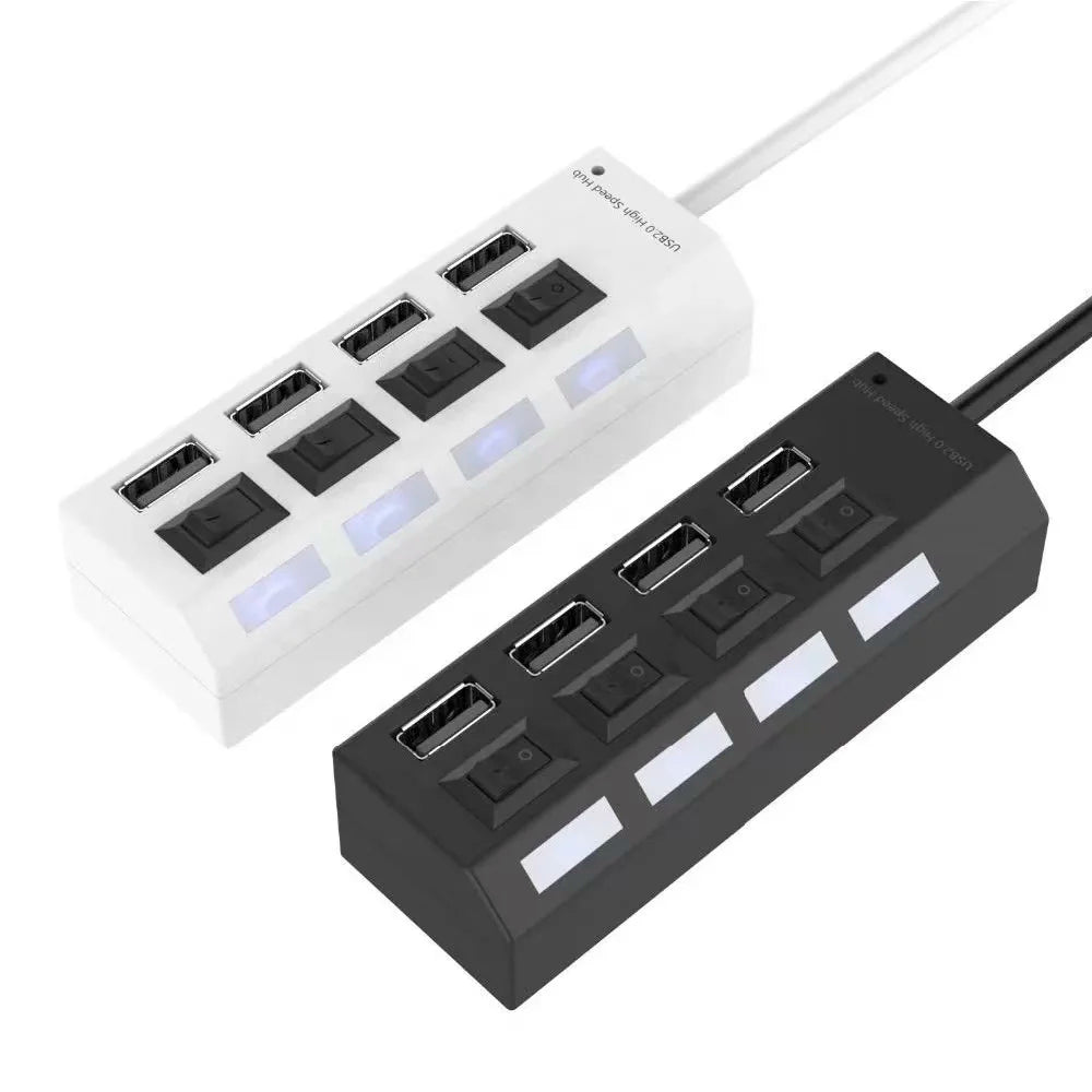 USB HUB 4/7 Port Multiple Expander With ON/OFF Switch Multi USB Splitter Hub 4ports 7ports Adapter Computer Accessories