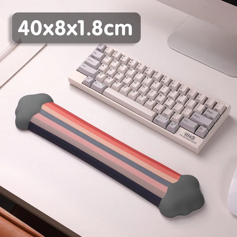 Rainbow Mouse Pad Wrist Rest for Computer Laptop Keyboard Desktop Pad Ergonomically Designed to Reduce Wrist Fatigue Mouse Pad
