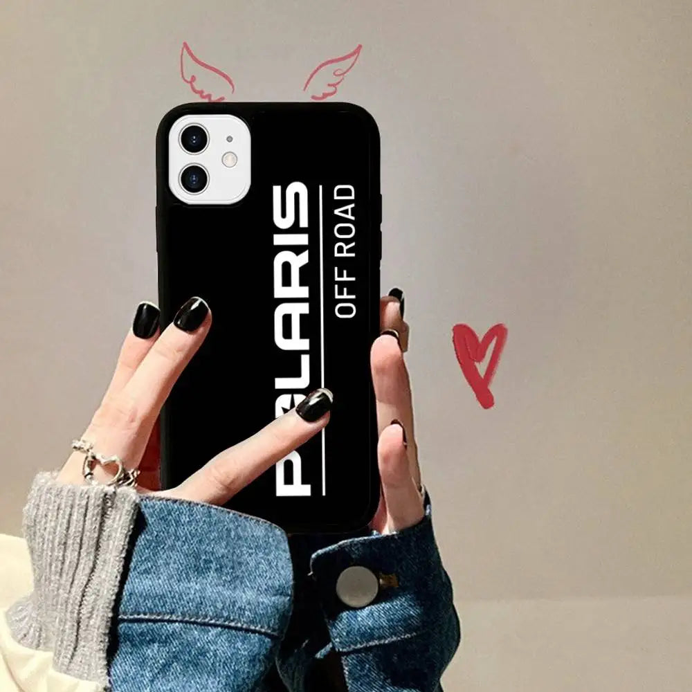 Polaris R-Rzr Logo For iPhone 17 16 15 14 13 Pro 12 11 Pro Max Hard PC+TPU Phone Cases Back Cover