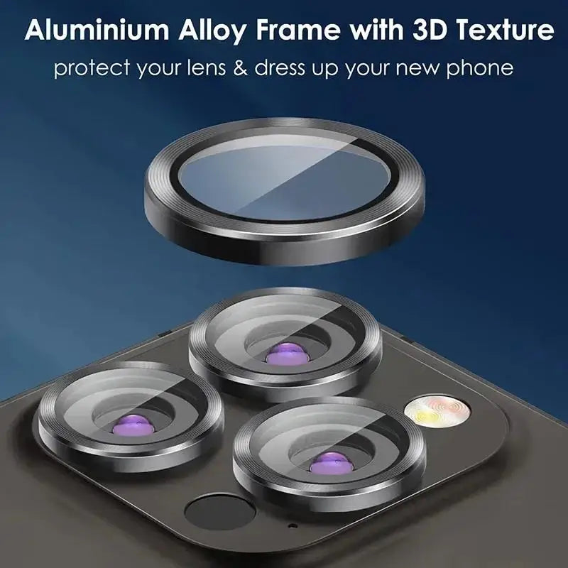 3Pcs Metal Camera Lens Protection For iPhone 16 15 14 13 Plus Pro Max Lens Glass For iPhone 15 14 PM 13 Mini Camera Ring Cover