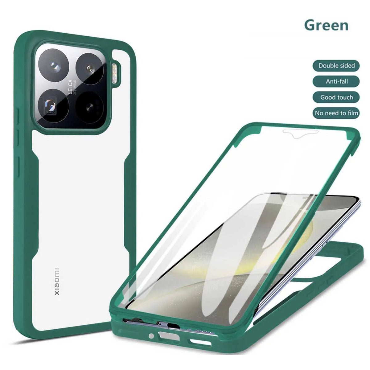 For Xiaomi 15T 14T 13T Pro Anti Fall 360 Fully Wrapped Phone Case For Xiaomi 17 Pro Max 15Pro 14 15 Ultra Transparent Phone Case