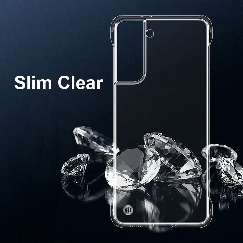 Slim Frameless Clear Phone Case For Samsung Galaxy S26 S25 S24 S23 S22 S21 S20 FE S10 S9 Note 20 Ultra 10 Plus Hard PC Cover