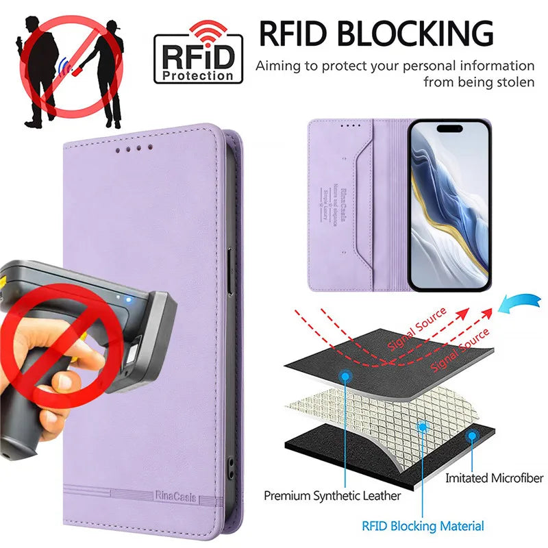 Leather Retro Anti-theft Wallet Flip Case For Samsung Galaxy Note 20 Ultra 10 Lite Note10 Plus 8 9 Cover Magnetic Hasp Card slot