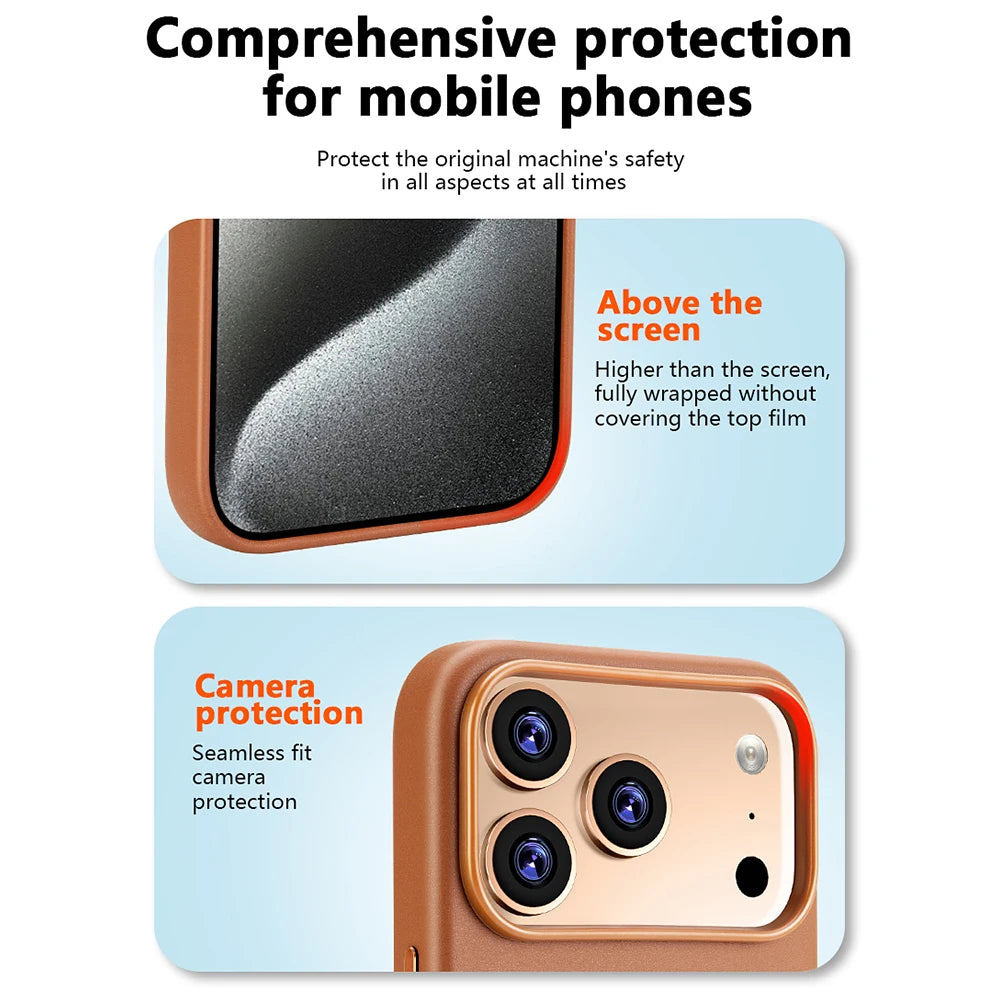 Magnetic PU Leather Phone Case For iPhone 18 17 Pro Max 16 15 14 Plus 13 Air For Magsafe Wireless Charging Shockproof Cover