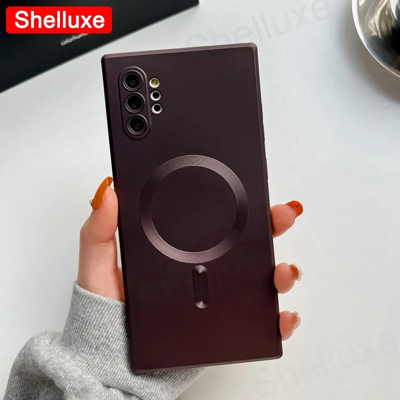 Note10 Plus Case Shelluxe Luxury For Magsafe Wireless Charge TPU Soft Case For Samsung Galaxy Note 10 Plus 20 Note20 Ultra Cases