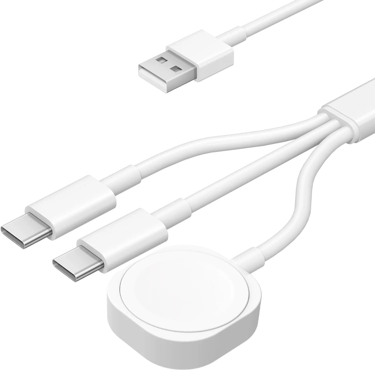 3 in 1 Magnetic Watch Charger Phone Charging Cable for iWatch 11 S10 SE Ultra & AirPods Pro 3 Dual Type C Fast Charging Station