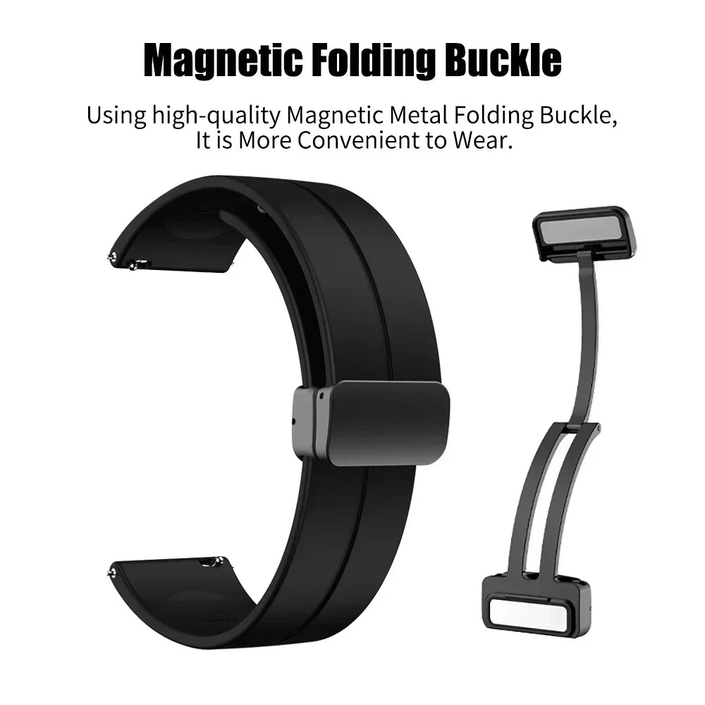 Magnetic Folding Buckle Band for MEVADEN Y22 SmartWatch Silicone Strap for MEVADEN Y22 Watchband Bracelet