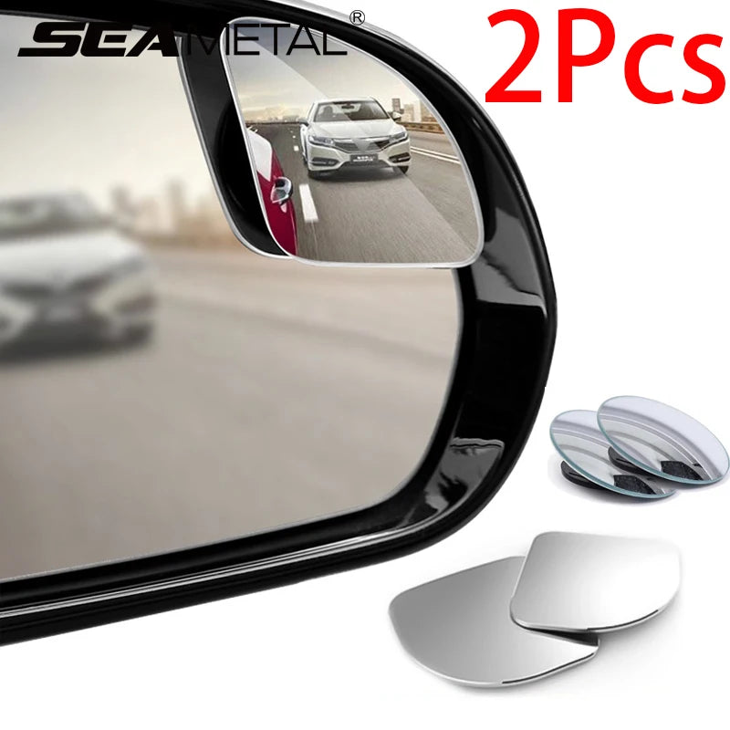 SEAMETAL 2PCS Upgrade Car Rearview Mirror Wide-angle Blind Spot Car Auxiliary Rearview Convex HD Mirrors for Car Accessories
