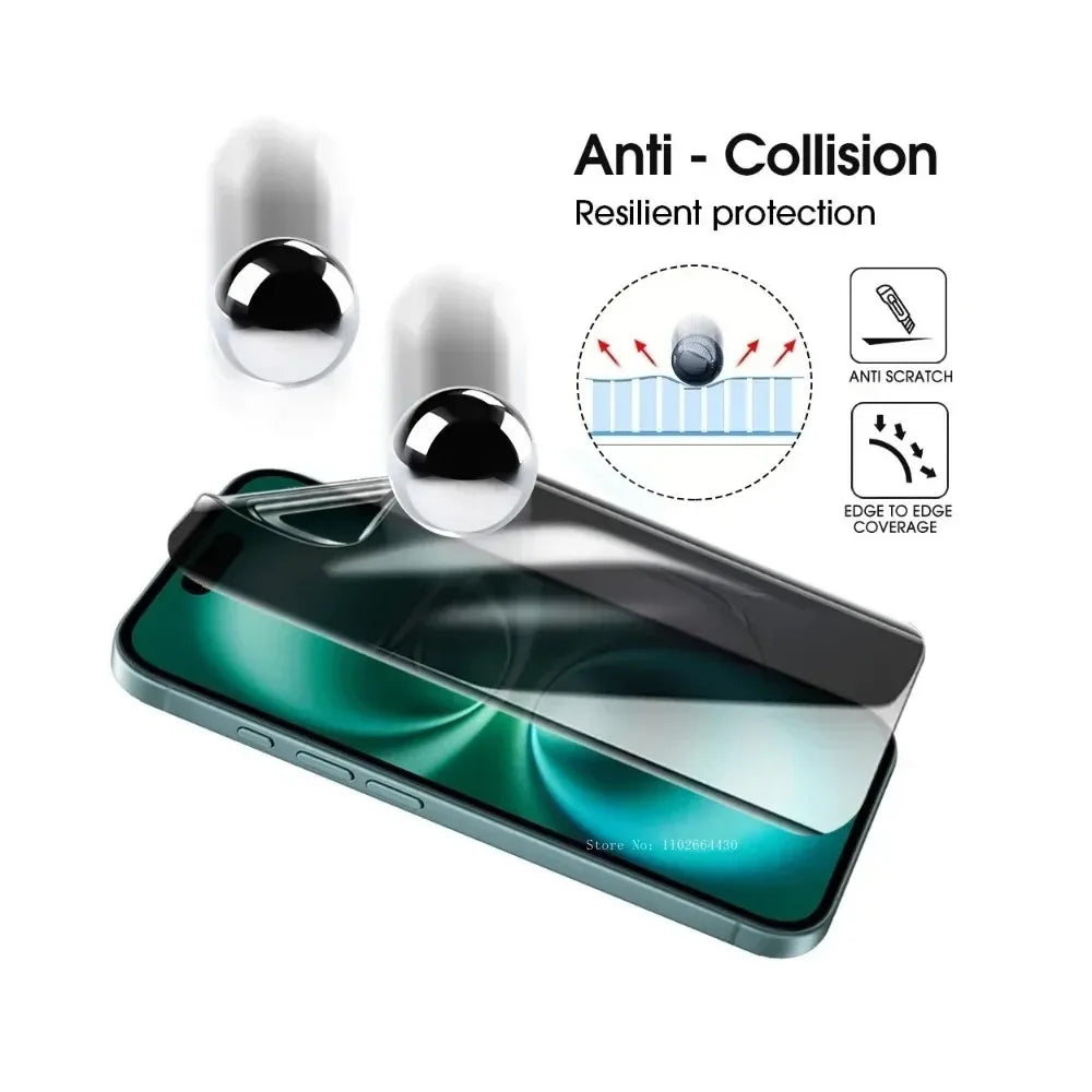 3PCS Privacy Hydrogel Film For iPhone 15 15 Plus 16 16e 17 18 Anti Spy Screen Protector For iPhone 15 Pro 16 Pro 17 Pro 18 Pro