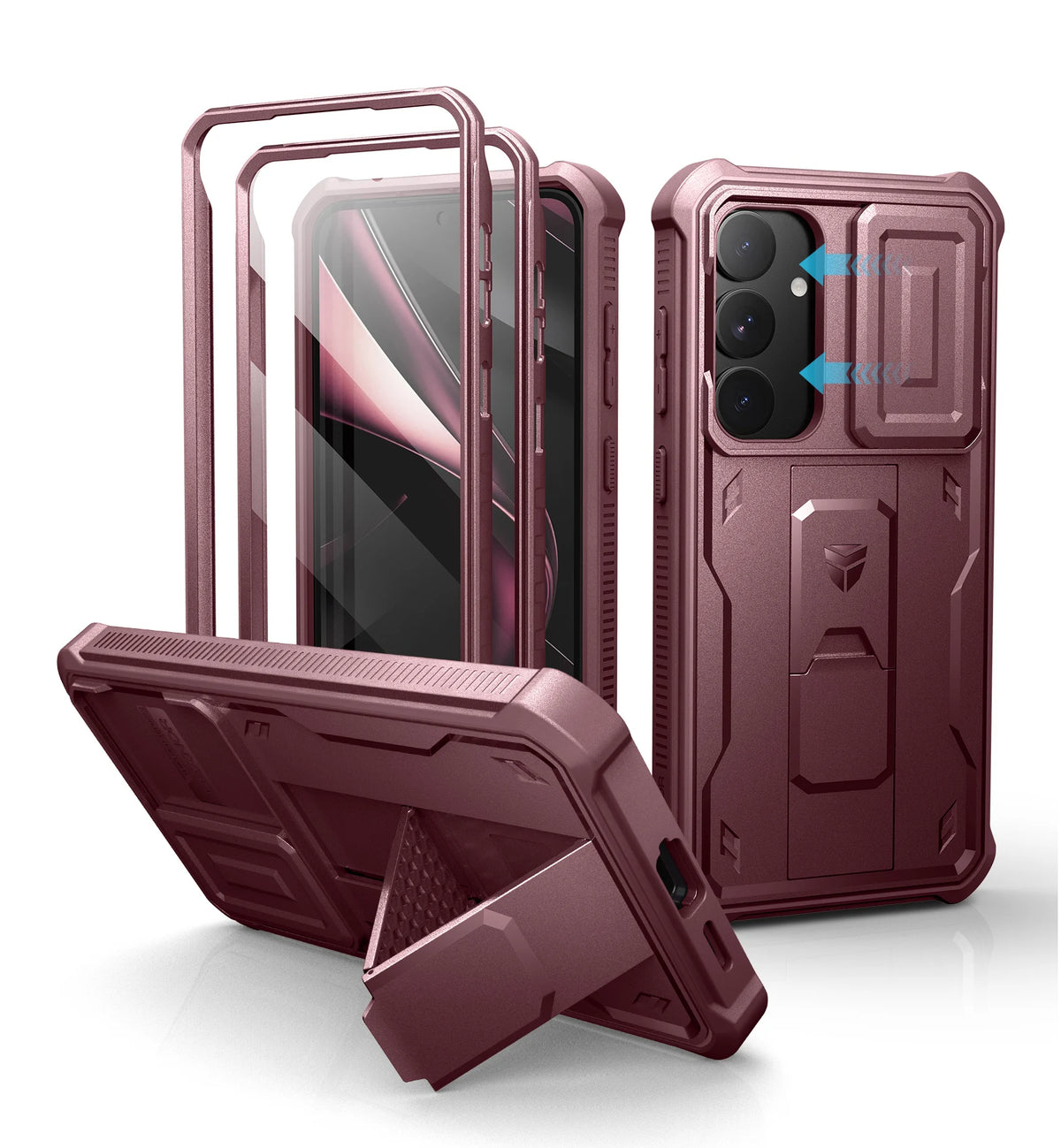 Dexnor For Samsung Galaxy S25/S25 Plus/S25 Ultra /S25 Edge 2025Case Full Body Shockproof Camera Cover &Built-in Screen Protector Kickstand
