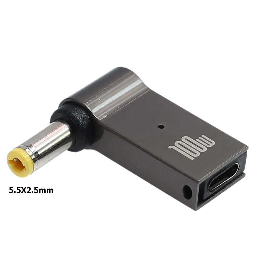 100W USB Type C Fast Charging Adapter Plug Connector Universal USB C Laptop Charger Converter for Dell Asus Hp Acer Lenovo