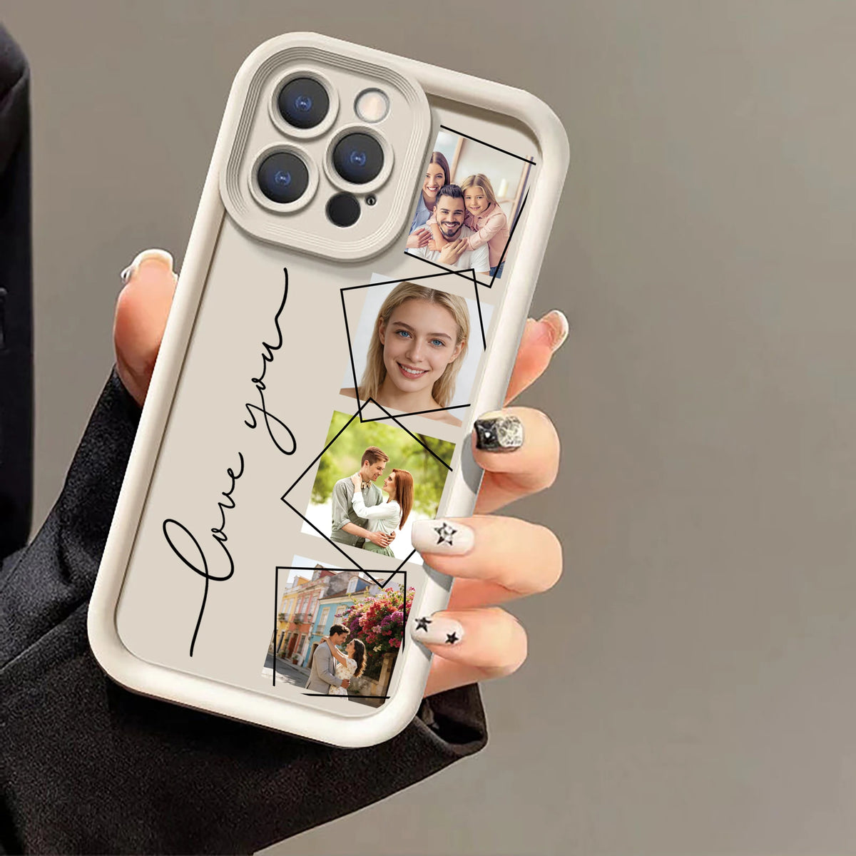 Personalized Custom Multiple Photo Phone Case for iPhone18 17 16 15 14 13 12 11 Pro Max Air Plus Stylish Soft TPU Cover