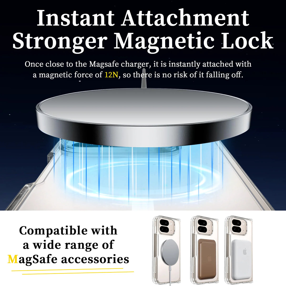 For Google Pixel 10 Pro Fold Case Luxury Clear Acrylic Magnetic Magsafe Folding Cover for Pixel 10 Pro Fold Wireless Charging