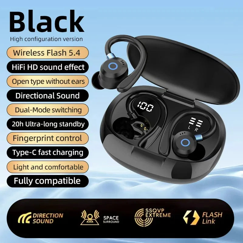 TWS Bluetooth Headphones, Dual Microphones, ENC Noise Cancellation, Touch Volume Control, Ultra-Long Battery Life