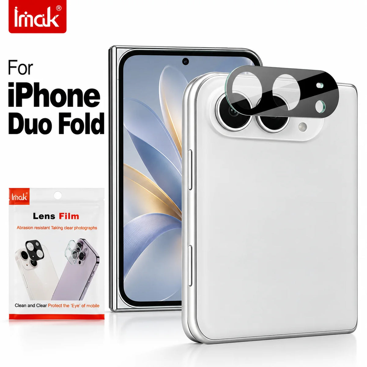 Camera Lens Glass For iPhone Duo Fold Protector Film HD Clear 9H Hardness Anti Fingerprint LS0003