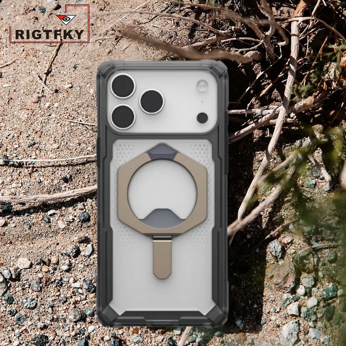 Transparent Military Shockproof Armor Phone Case For Iphone 17 Air 16 15 14 Plus 13 12 Pro Max Magnetic Holder Protective Cover