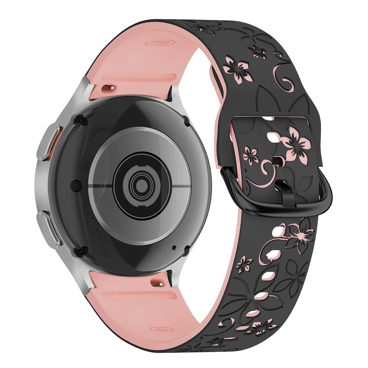 Silicone Band for Samsung Galaxy Watch 7 6 5 4 FE/5Pro 45mm No Gaps Sport Correa Engraved Galaxy Watch6 Classic 43mm 47mm Strap