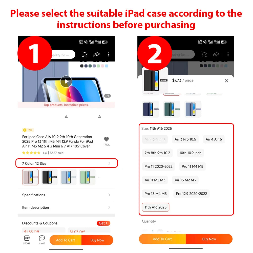 Case For iPad Pro 13 11th M5 12.9 A16 10 9 8 9th 10th Generation For Ipad Air 11 M4 M2 M3 5 4 3 Mini 6 7 2025 Cover Accessories