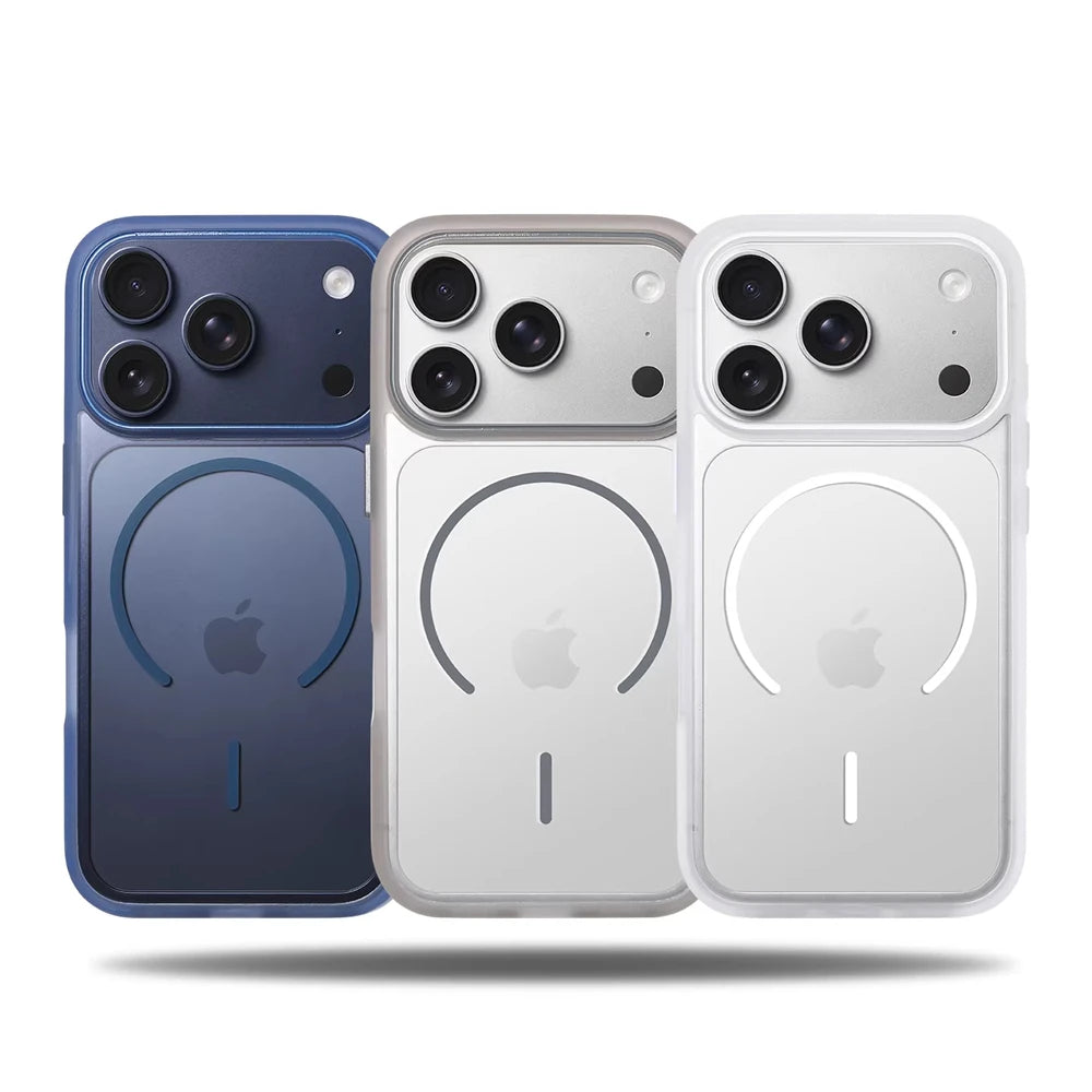 Luxury Transparent Magnetic Bumper Case for iPhone 17 Air 16 Pro Max 15 14 13 12 Magsafe Wireless Charge Clear Shockproof Cover