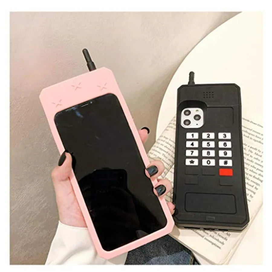 3D Silicone Case Compatible with iPhone 17 Pro Max, Retro Classic Creative Soft Rubber Bumper Cover Cool Fun Thick Protective S