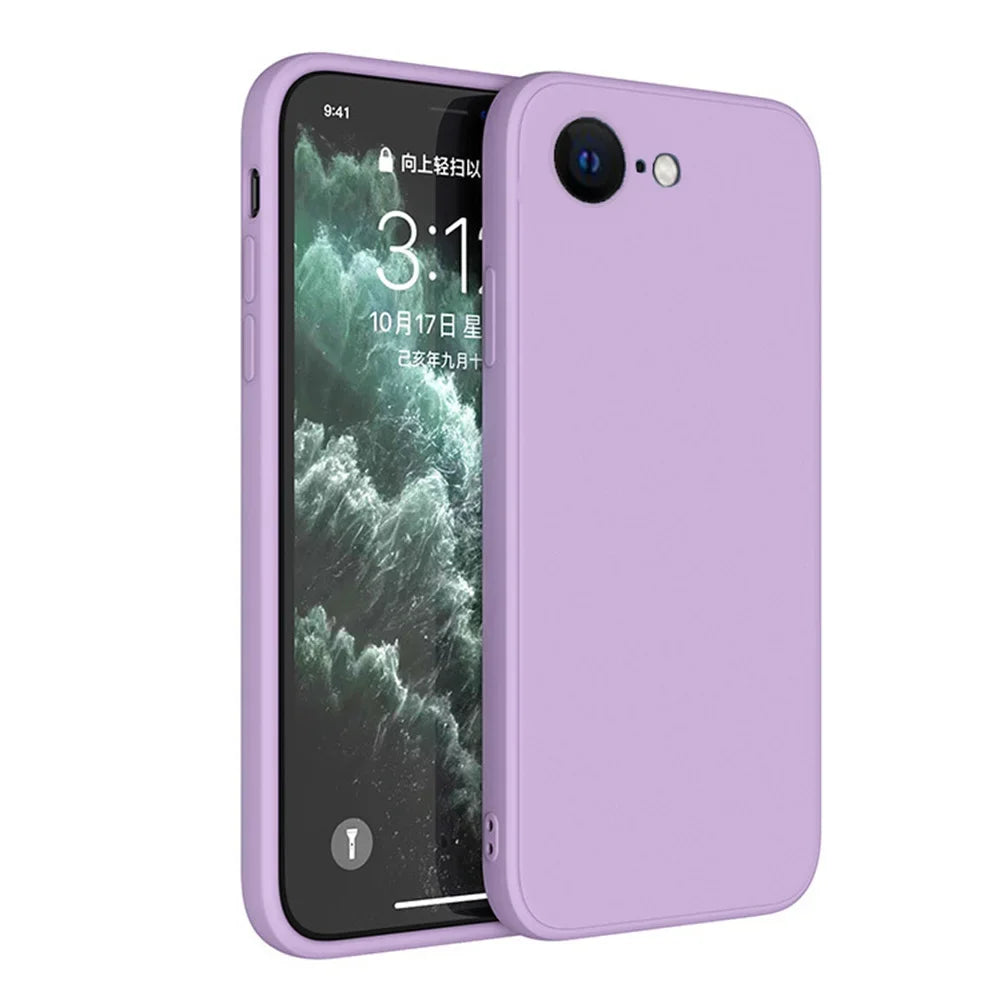 Luxury Phone Case For iPhone 16E For Apple iPhone 16E Cover 6.1 inch Original Liquid Silicone Rubber Shockproof Bumper Cover