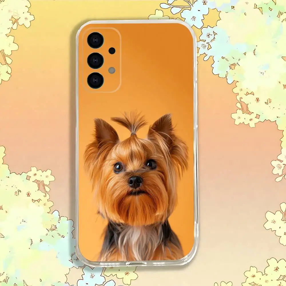 Yorkshire Terrier Dog Shockproof Clear Case For Samsung Galaxy S30,S25,S24,S23,S20,S21,S22,S10,5G,FE,lite,PIus Cover