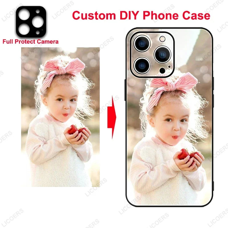 Custom Matte Case for iPhone 18 17 16 15 14 13 12 11 Pro Max Mini XS XR 7 8 Plus DIY Personalized Photo Picture Soft Cover Funda