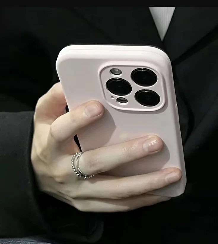 Camera lens Liquid Silicone Phone Case For iPhone 16 15 11 14 13 Pro Max Cases For iPhone 12 11 Pro 15 14 Plus Protection Cover