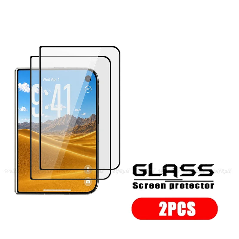 1/2/3/4PCS For iPhone Duo Glass iPhone Duo Tempered Glass Protective 9H Full Cover Glue Flat Outer Screen Protector iPhone Duo