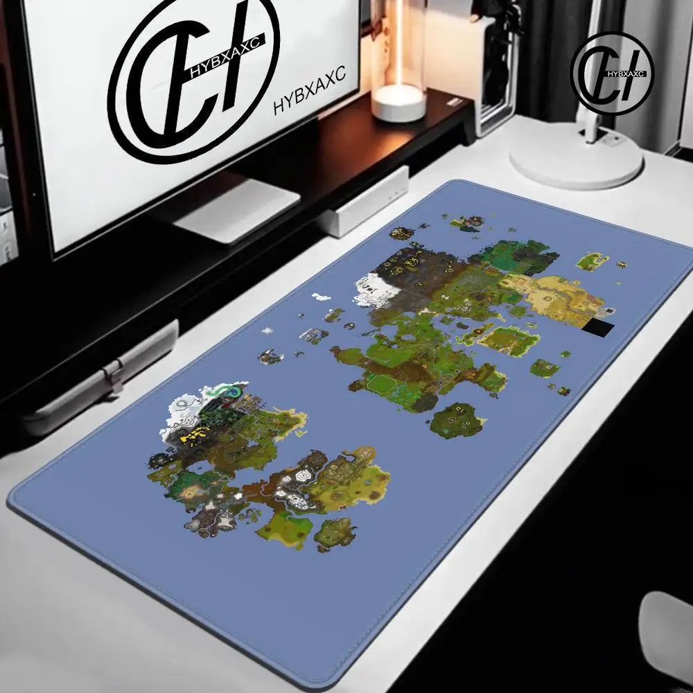 R-Runescape Osrs Game Mousepad Large Keyboard Desk Mat Gaming Mouse Pad LockEdge Non-slip Mat HYBXAXC