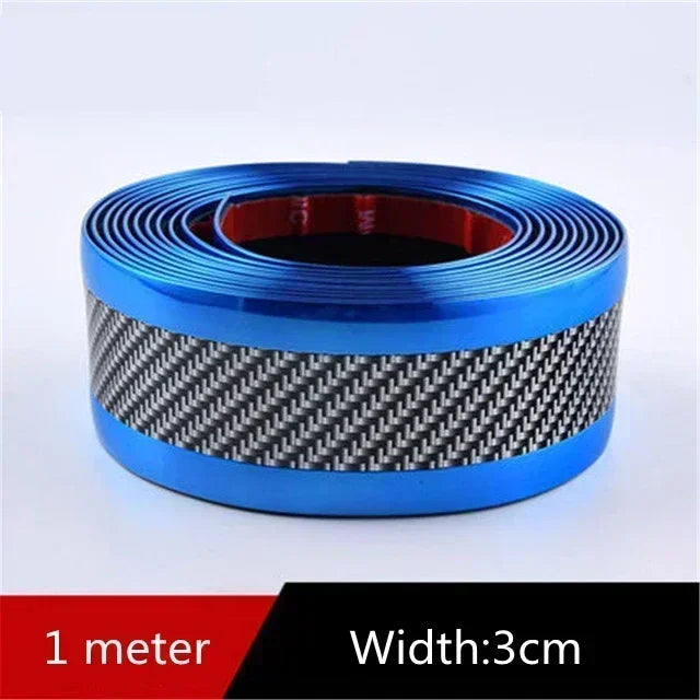 Car Stickers Anti Scratch Door Sill Protector Rubber Strip Carbon Fiber Car Threshold Protection Bumper Film Sticker Car Styling