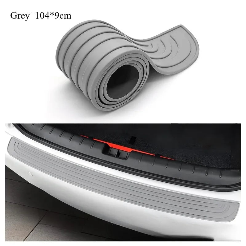 Car Trunk Sill Protector, Rear Bumper Guard, Tailgate Threshold Strip, Silicone Anti - Collision & Scratch Protection for Auto