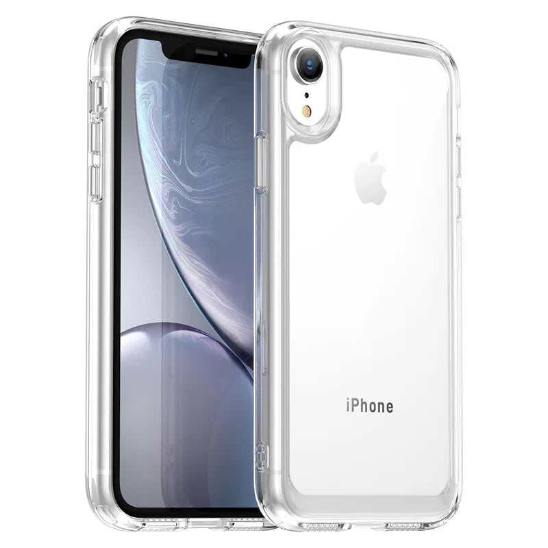 For iPhone XR Case iPhone X XR XS Max Cover Shockproof Colorful Soft Edge Silicone Transparent Bumper For iPhone XR 6.1 inch