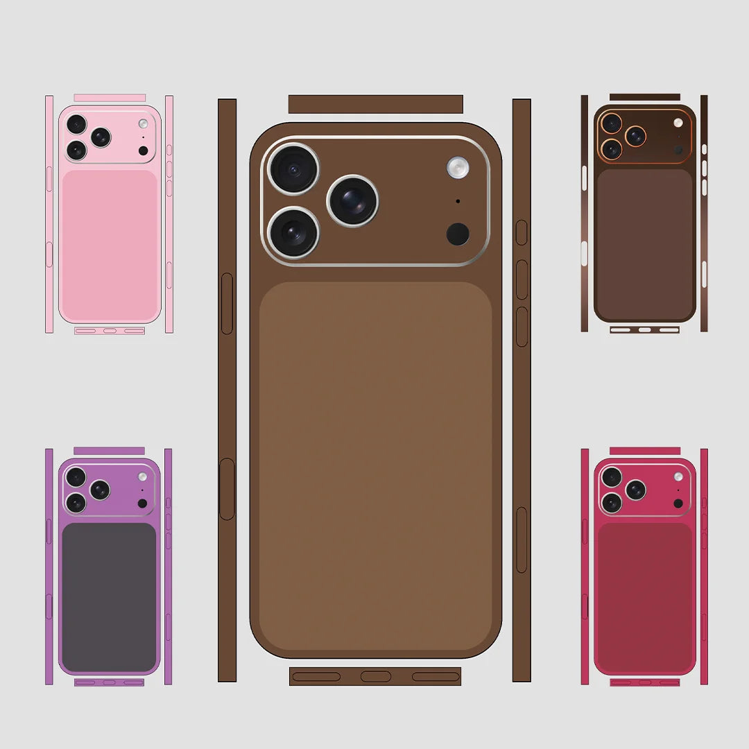 Plain color sticker For Apple iPhone 17pro MAX Full body Wrap Decal Skin Plain color Rear Protective Sticker Film