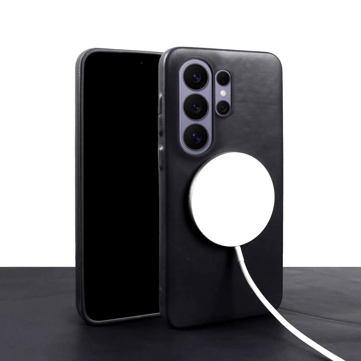 For Magsafe Oil Wax Genuine Leather Magnetic Case For Samsung Galaxy S26 Ultra S25 S23 S24 FE S22 S21 Plus S20 Phone Back Cover