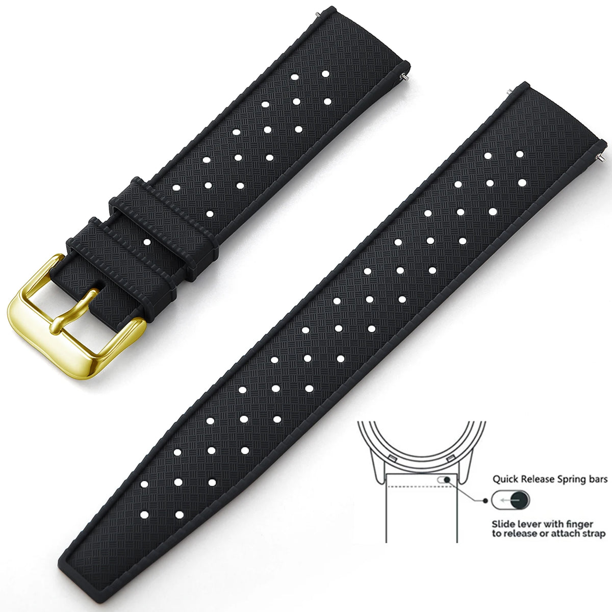 Tropical Silicone Watch Band Quick Release Watch Band 18mm 20mm 22mm Rubber Tropic Smart Watch Strap Waterpfroof Muti-Color