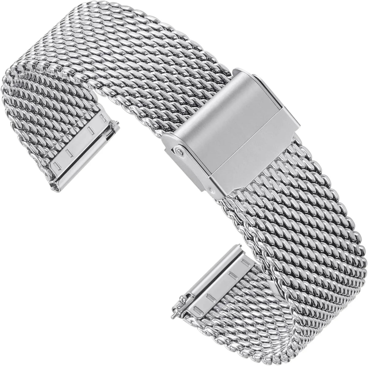 1.0mm Milanese Mesh Watchband Stainless Steel Shark Mesh Watch Strap 18mm 20mm 22mm 24mm Quick Release Bracelets for Seiko Belts