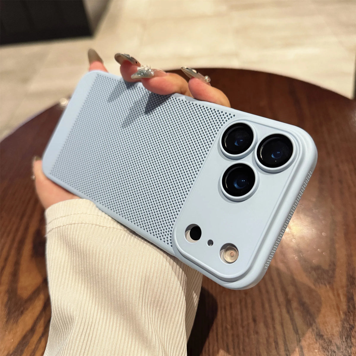 Original Cooling Grid Heat Dissipation Phone Case For iPhone 17Air 16 16E 15 14 13 12 11 17 Pro Max Mesh Breathable Hard Cover
