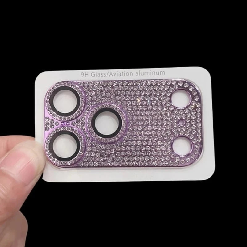Bling Glitter Rhinestone Camera Lens Protector Full Cover For iPhone 18 17 16 15 14 Pro Max Plus Anti-scratch Camera Protection