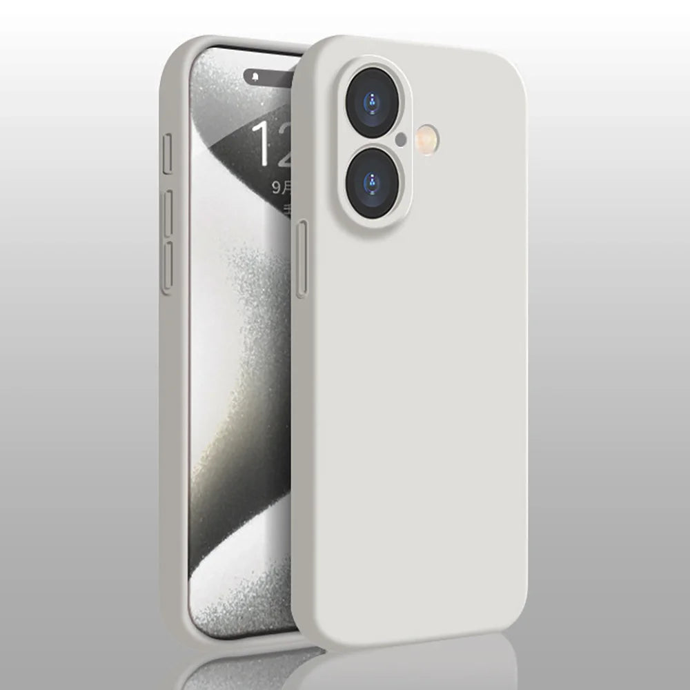 For iphone 17 16 15 14 13 Pro ProMax mini Air PLus Delicate Case Fall prevention Case Liquid Silicone Plain Rubber TPU Protector
