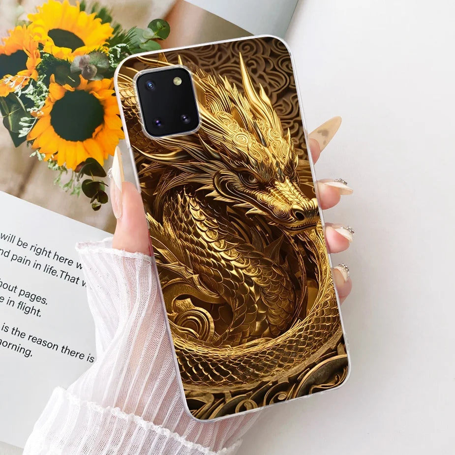 For Samsung Galaxy Note 10 Lite Case SM-N770F Luxury Flowers Painted Cover Soft Silicone Case For Samsung S10 Lite SM-G770F Bags