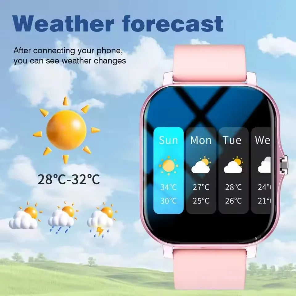 2026 New Smart Watch Bluetooth Call Fitness Tracker Heart Rate Sleep Record Outdoor Sport Watch for Android/IOS Men Women HT30